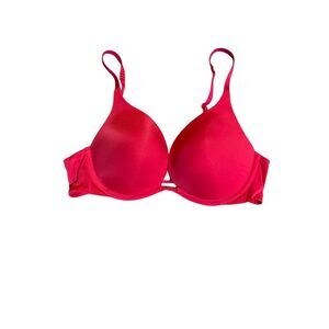 Victoria’s Secret push-up pink padded underwire rhinestone accent bra 36B